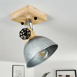 Plafonnier Orny Brun, Zingué, 1 lumière
