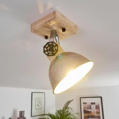 Plafonnier Orny Brun, Zingué, 1 lumière