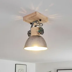 Plafonnier Orny Brun, Zingué, 1 lumière