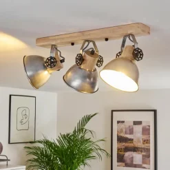 Plafonnier Orny Brun, Zingué, 3 lumières