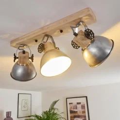 Plafonnier Orny Brun, Zingué, 3 lumières