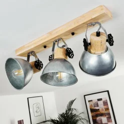 Plafonnier Orny Brun, Zingué, 3 lumières