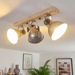 Plafonnier Orny Brun, Zingué, 3 lumières