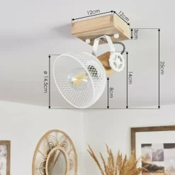 Plafonnier Orny Écru, Blanc, 1 lumière