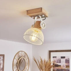 Plafonnier Orny Écru, Blanc, 1 lumière