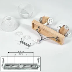 Plafonnier Orny Écru, Blanc, 2 lumières