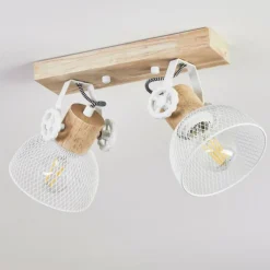 Plafonnier Orny Écru, Blanc, 2 lumières