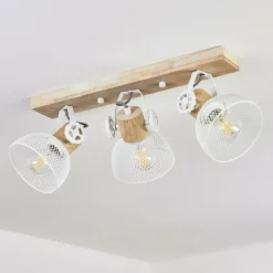 Plafonnier Orny Écru, Blanc, 3 lumières