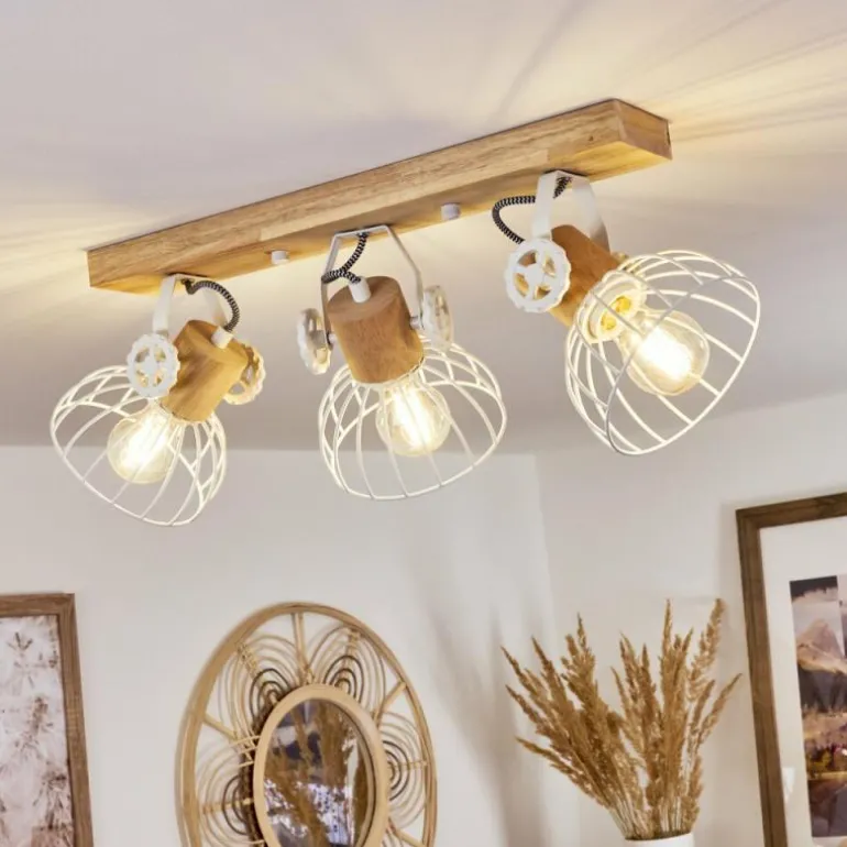 Plafonnier Orny Écru, Blanc, 3 lumières