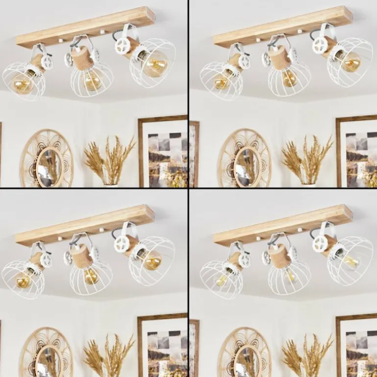 Plafonnier Orny Écru, Blanc, 3 lumières