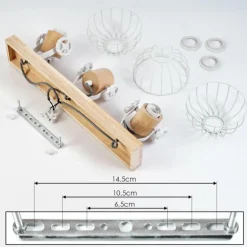 Plafonnier Orny Écru, Blanc, 3 lumières