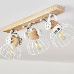 Plafonnier Orny Écru, Blanc, 3 lumières