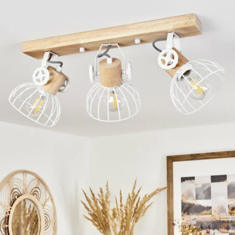 Plafonnier Orny Écru, Blanc, 3 lumières