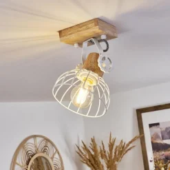 Plafonnier Orny Écru, Blanc, 1 lumière