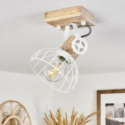 Plafonnier Orny Écru, Blanc, 1 lumière