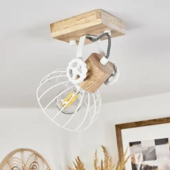 Plafonnier Orny Écru, Blanc, 1 lumière