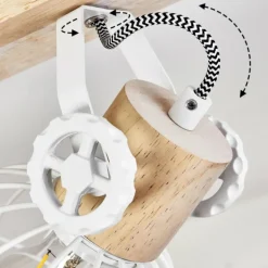 Plafonnier Orny Écru, Blanc, 4 lumières