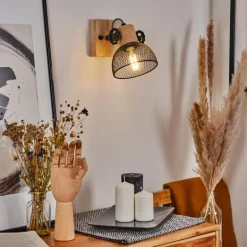 Plafonnier Orny Écru, Noir, 1 lumière