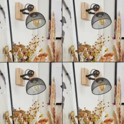 Plafonnier Orny Écru, Noir, 1 lumière