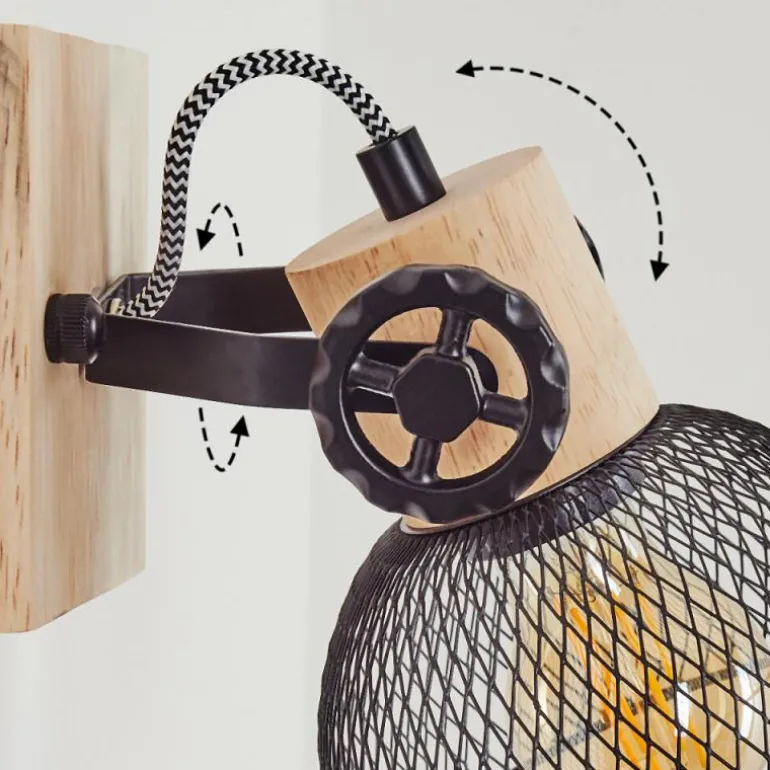 Plafonnier Orny Écru, Noir, 1 lumière