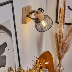 Plafonnier Orny Écru, Noir, 1 lumière