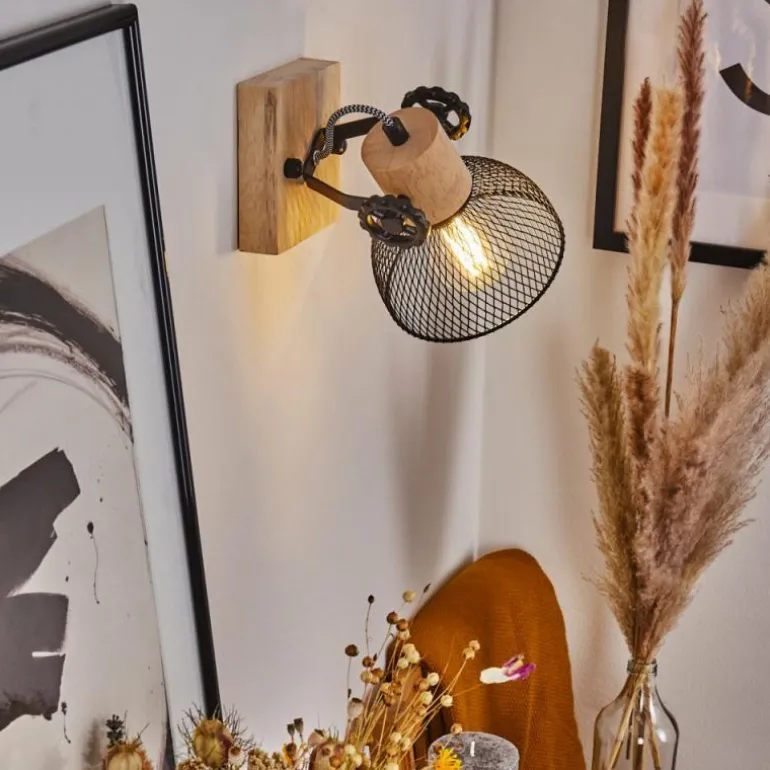 Plafonnier Orny Écru, Noir, 1 lumière