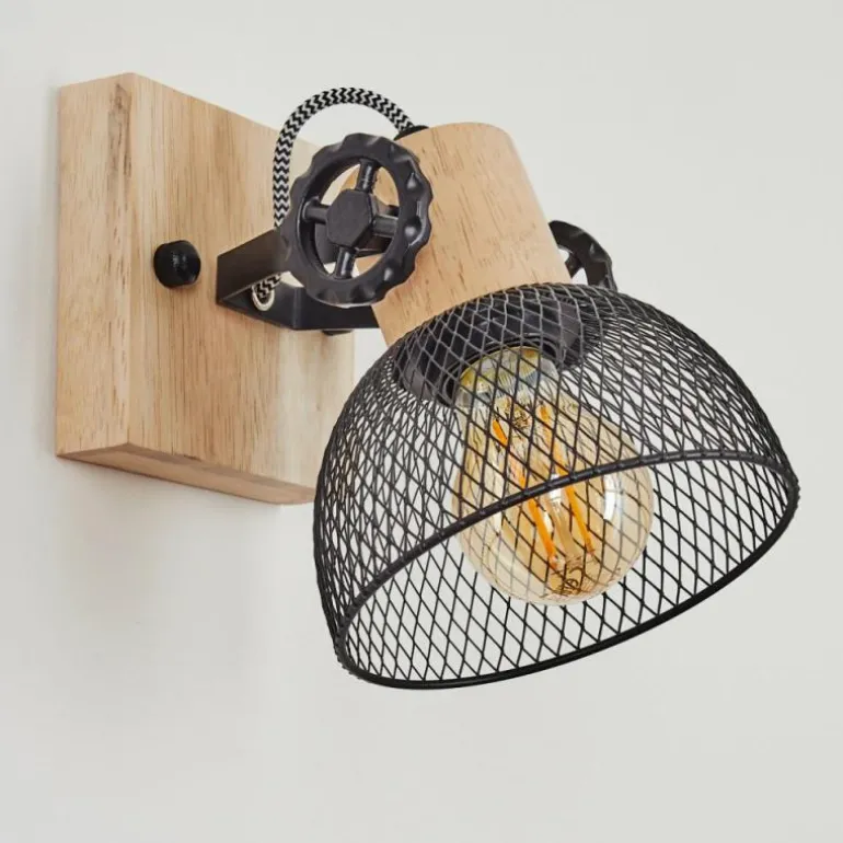 Plafonnier Orny Écru, Noir, 1 lumière