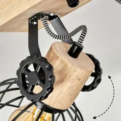 Plafonnier Orny Écru, Noir, 2 lumières