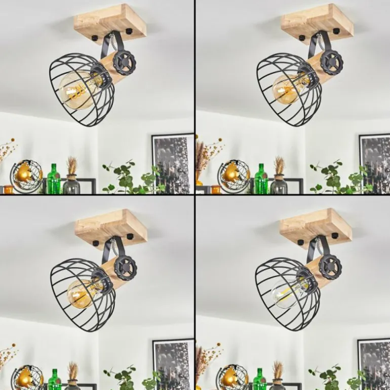 Plafonnier Orny Écru, Noir, 1 lumière