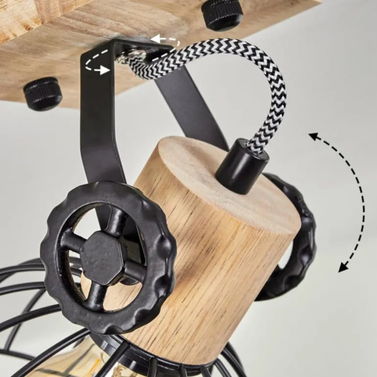 Plafonnier Orny Écru, Noir, 1 lumière