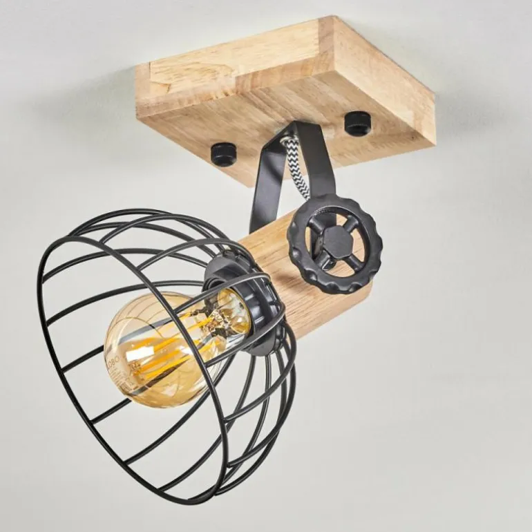 Plafonnier Orny Écru, Noir, 1 lumière