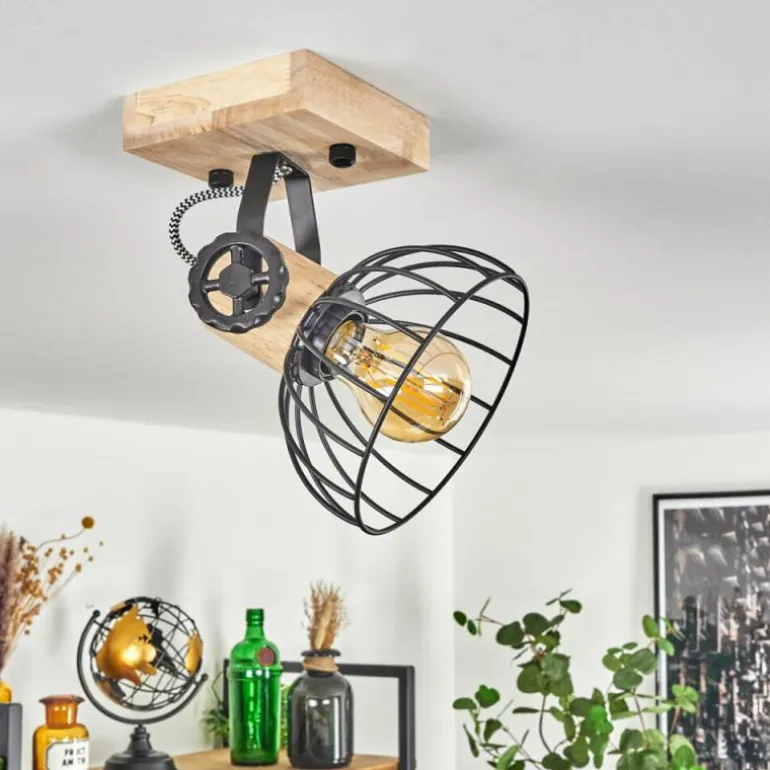 Plafonnier Orny Écru, Noir, 1 lumière