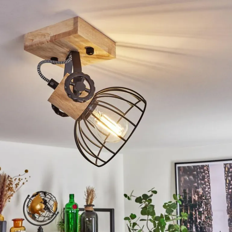 Plafonnier Orny Écru, Noir, 1 lumière