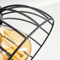 Plafonnier Orny Écru, Noir, 4 lumières