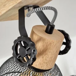 Plafonnier Orny Écru, Noir, 3 lumières