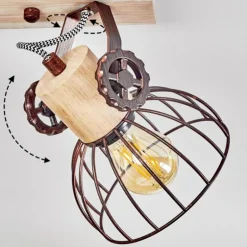 Plafonnier Orny Écru, Rouille, 2 lumières