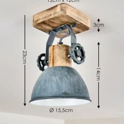 Plafonnier Orny Gris, 1 lumière