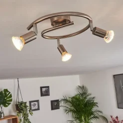 Plafonnier Oula LED Nickel mat, 3 lumières