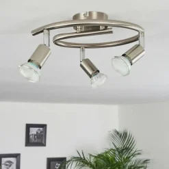 Plafonnier Oula LED Nickel mat, 3 lumières