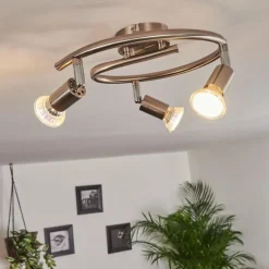 Plafonnier Oula LED Nickel mat, 3 lumières