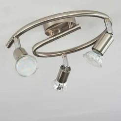 Plafonnier Oula LED Nickel mat, 3 lumières