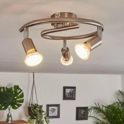 Plafonnier Oula LED Nickel mat, 3 lumières