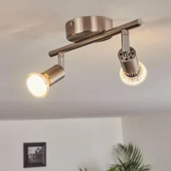 Plafonnier Oula LED Nickel mat, 2 lumières