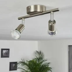 Plafonnier Oula LED Nickel mat, 2 lumières