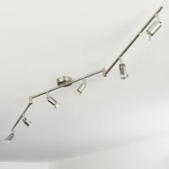 Plafonnier Oula LED Nickel mat, 6 lumières