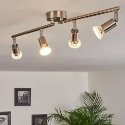 Plafonnier Oula LED Nickel mat, 4 lumières