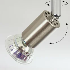 Plafonnier Oula LED Nickel mat, 4 lumières