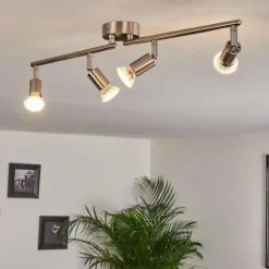 Plafonnier Oula LED Nickel mat, 4 lumières