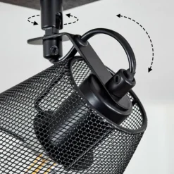 Plafonnier Panaguá Bois clair, Noir, 2 lumières