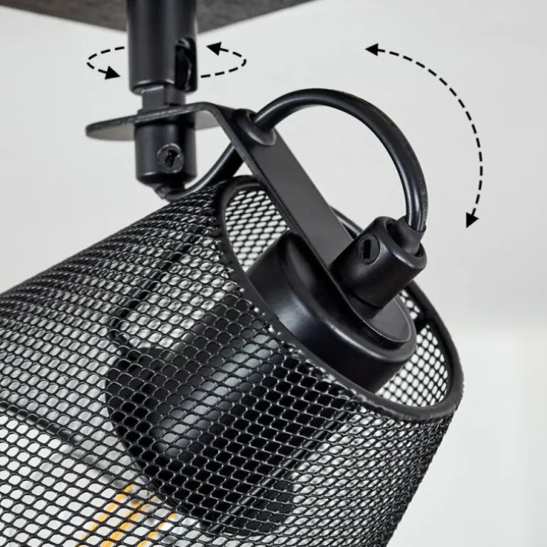 Plafonnier Panaguá Bois clair, Noir, 2 lumières